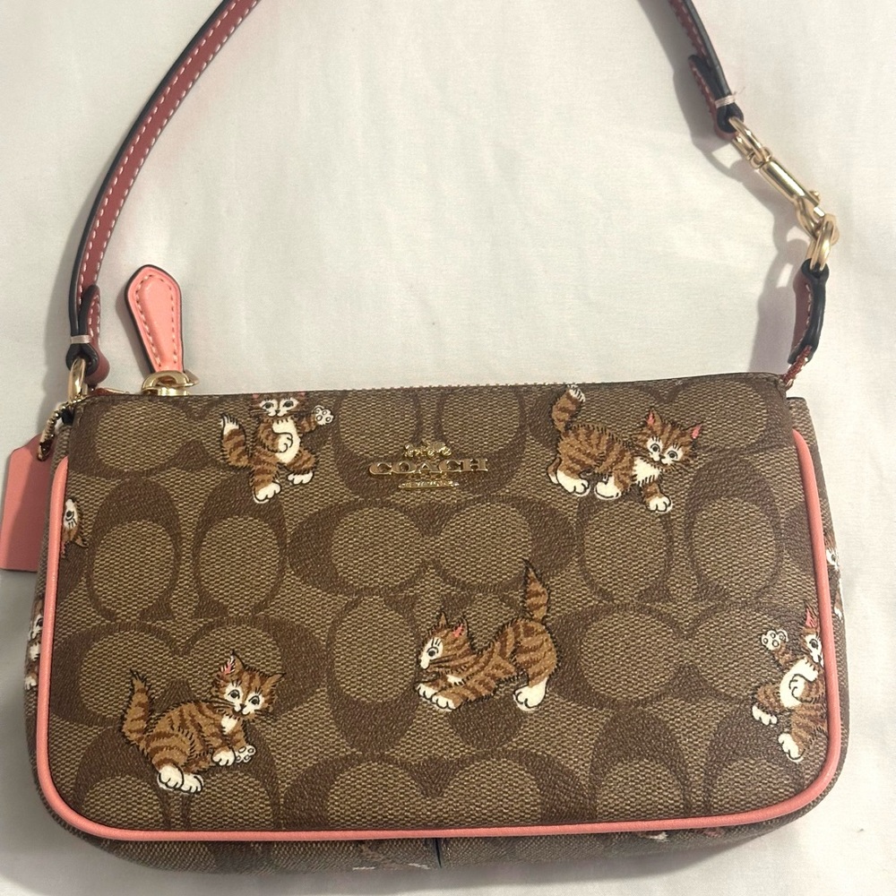 nwt coach Nolita 19 In Signature Canvas With Dancing Kitten Print
